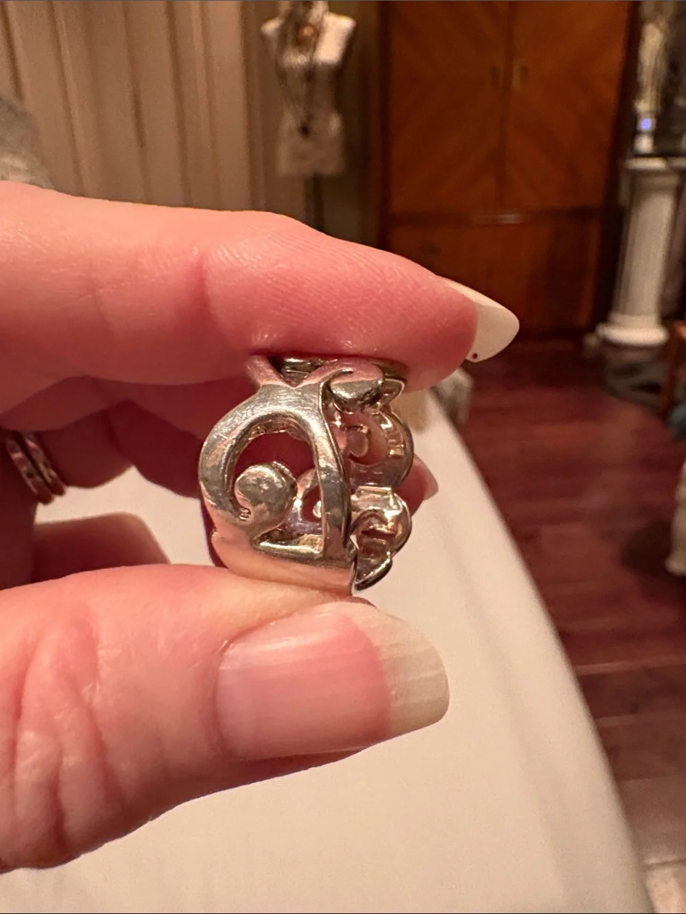 Silpada Openwork Scroll Band Ring in Silver